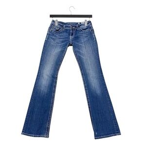 Miss Me Bootcut Jeans 28x34 Embellished back pockets Stretch Denim EUC